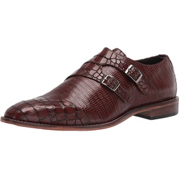 STACY ADAMS Mens Toscano Cap Toe Double Monk Strap Loafer