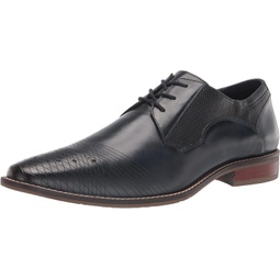 Stacy Adams Mens JOVIAN Burnished Leather Oxford, Navy, 8