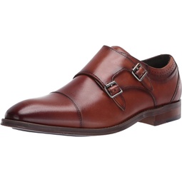 STACY ADAMS Mens Bayne Cap-Toe Double Monk Strap Loafer