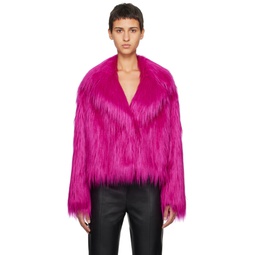 Pink Janet Faux Fur Jacket 241321F059001