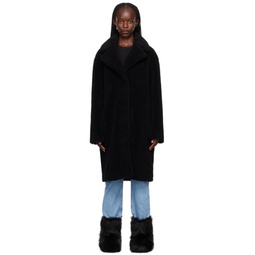 Black Camille Cocoon Coat 232321F059021