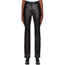 Black Rebecca Leather Pants 231321F084000
