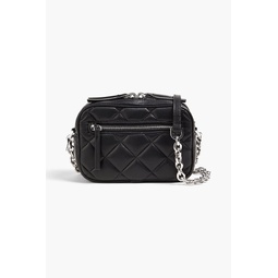 Quilted faux leather crossbody bag