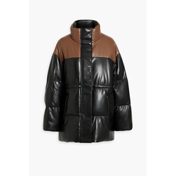 Milani two-tone quilted faux leather jacket