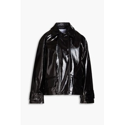 Constance faux patent-leather jacket