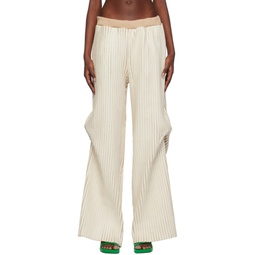 SSENSE Exclusive Off White   Beige Trousers 241151F087000