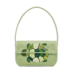 Green Tommy Beaded Bag 241386F048031
