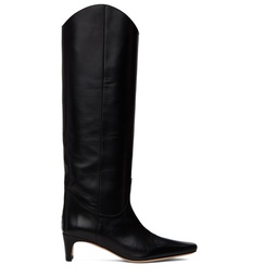 Black Western Wally Tall Boots 241386F115000