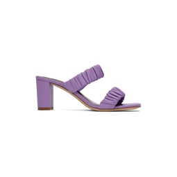 Purple Frankie Ruched Heeled Sandals 231386F125011