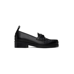 Black Leather Loafers 241300M225005