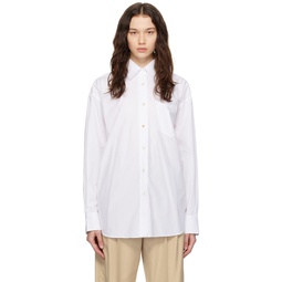 White Oversized Shirt 241471F109000