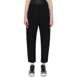 Black Pleated Trousers 241471F087003
