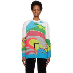 Multicolor Landscape Sweater 222471F096033