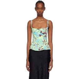 Green Printed Camisole 241471F111002