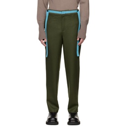SSENSE Exclusive Green Tailored Trousers 222662M191006