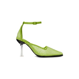 Green Crystal Heels 231905F122001