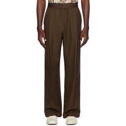 Brown Relaxed Fit Trousers 241137M191004