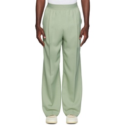 Green Relaxed Fit Trousers 241137M191003