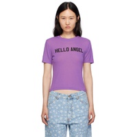 Purple Hello Angel T Shirt 232137F110012