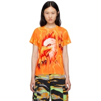 Orange Airbrush T Shirt 232137F110005