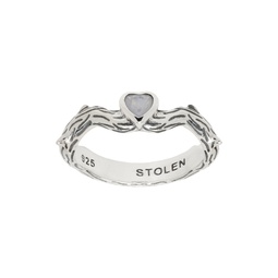 Silver Twisted Baby Heart Ring 241068M147011