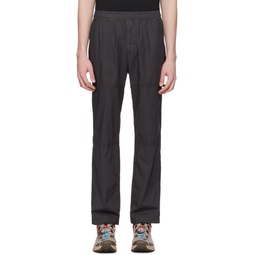 Gray Garment Dyed Trousers 241828M191009