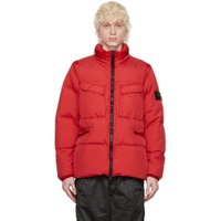 Red Garment Dyed Down Jacket 222828M178000