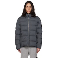 Gray Seamless Tunnel Down Jacket 232828M178030