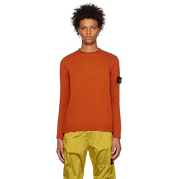 Orange Crewneck Sweater 231828M201003
