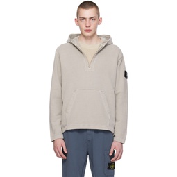 Taupe Patch Hoodie 241828M202011