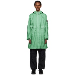 Green Hooded Coat 241828M176008