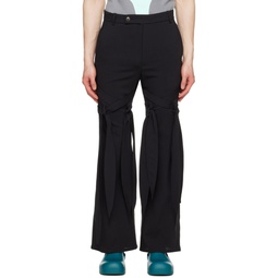 SSENSE Exclusive Black Knotted Trousers 231549M191004