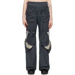 Gray Pouch Trousers 241549F087002