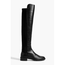 Keelan leather and neoprene over-the-knee boots