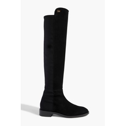 Keelan neoprene and suede over-the-knee boots