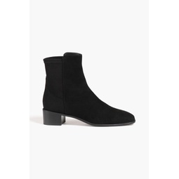 City suede and neoprene ankle boots