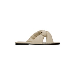 Beige Pillow Loop Sandals 241997F124000