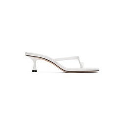 White Edith 50 Heeled Sandals 241997F125000