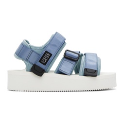 Blue & White KISEE-PO Sandals 232773F124011