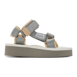 Gray & White DEPA-2PO Sandals 231773F124030