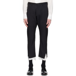 Black Classic Slim Trousers 231037M191007