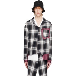 Black Check Shirt 231037M192006