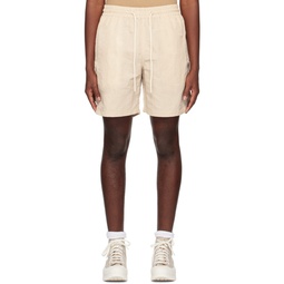 Beige Mike Shorts 231468M193005