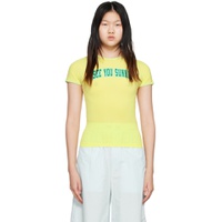 Yellow See You Sunnei T Shirt 222736F110015
