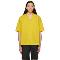 Yellow Open Spread Collar Shirt 231736M192010