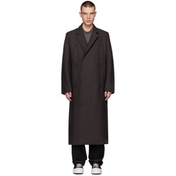 Brown Tailored Coat 222736M176000