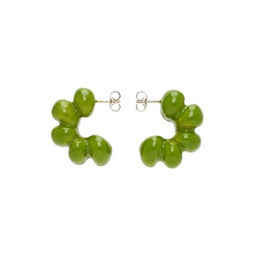 Green Puffy Earrings 222736F022004