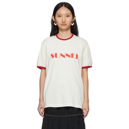 SSENSE Exclusive Red   Off White Big Logo T Shirt 221736F110008