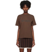 Brown Bonded T Shirt 231736F110016