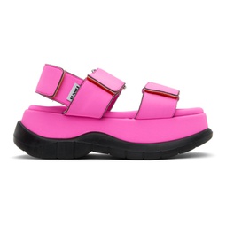 SSENSE Exclusive Pink Low Platform Sandals 221736F124002